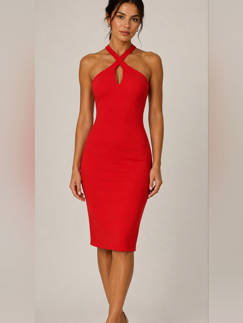 LIKELY Charles Red Bodycon Cocktail Dress, Size 2